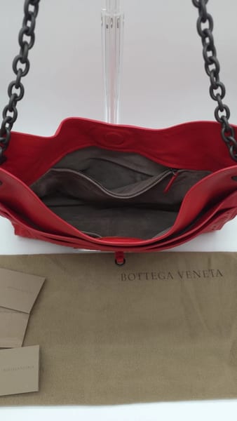 Bottega Veneta La Belle Vie Beverly Bag Vesuvio Red Intrecciato Leather, photo 20 of 24