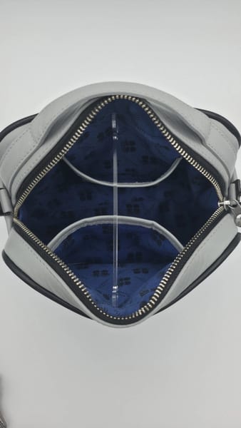 Min & Mon Quilted Studded Zip Crossbody Bag Purple Blue Gray, photo 10 of 14