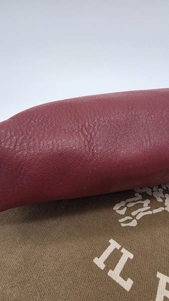 Il Bisonte Burgundy Leather Clasp Frame Clutch, Gold Hardware, photo 5 of 10