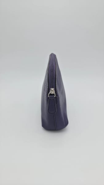 Coach New York Purple Leather Makeup Bag Pouch, Zipper Closure, photo 5 of 9