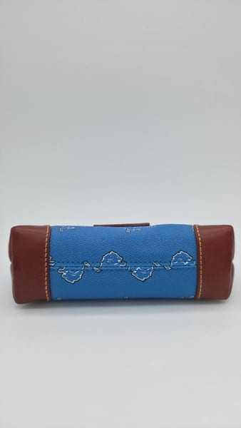 Dooney & Bourke Detroit Lions NFL Football Zip Pouch Blue & Brown, photo 6 of 7