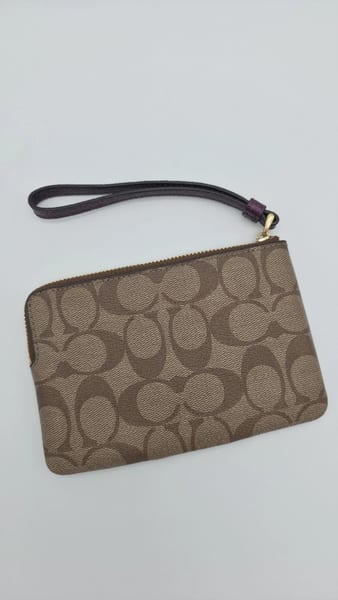 Coach Signature Canvas & Leather Zip Wristlet Wallet, photo 4 of 7