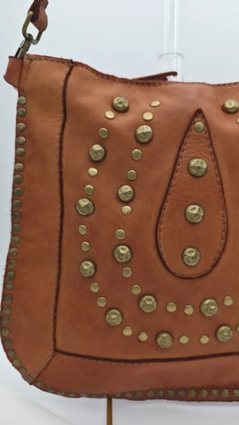 Sundance Studded Rivet Crossbody Bag Handmade In Italy, photo 3 of 19