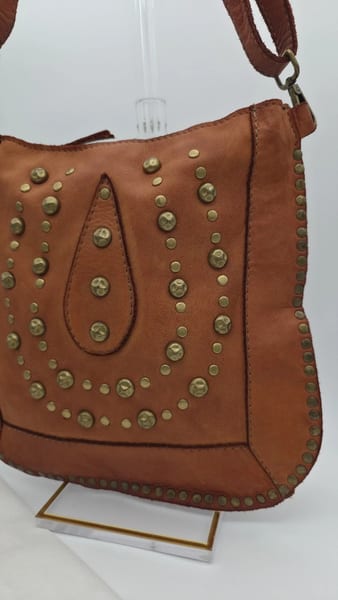 Sundance Studded Rivet Crossbody Bag Handmade In Italy, photo 4 of 19