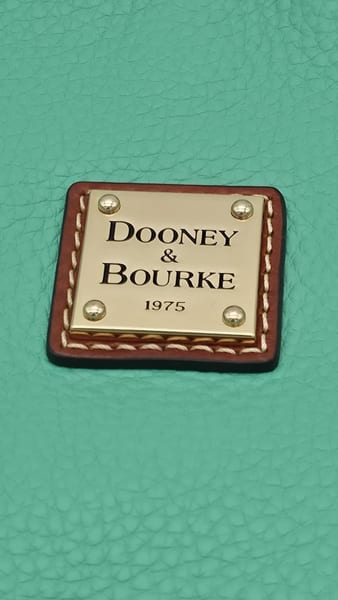 Dooney & Bourke Pebbled Leather Crossbody Mint Red Lining Brown Strap, photo 2 of 13
