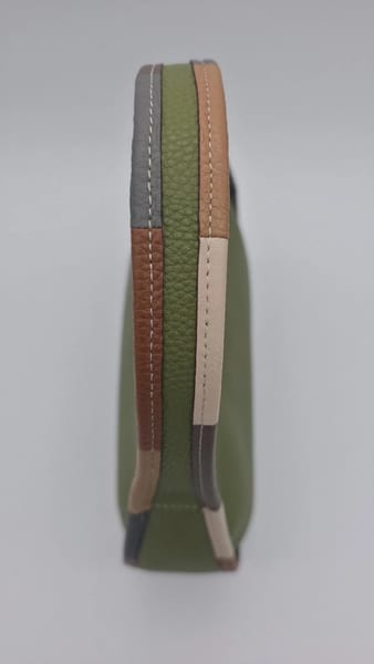 Coach Coachtopia Green Leather Colorblock Crescent Shoulder Bag, photo 7 of 10