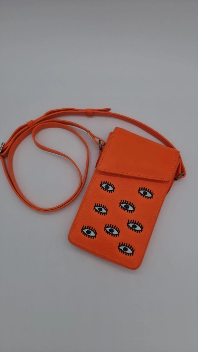 Min & Mon Max Cellphone Crossbody Bag - Neon Orange, photo 1 of 8