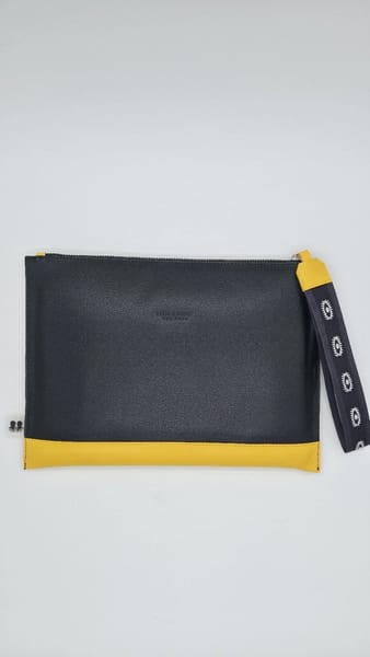 Min & Mon Fidelio Yellow Leather Pouch - Octopus Embroidery, photo 3 of 7