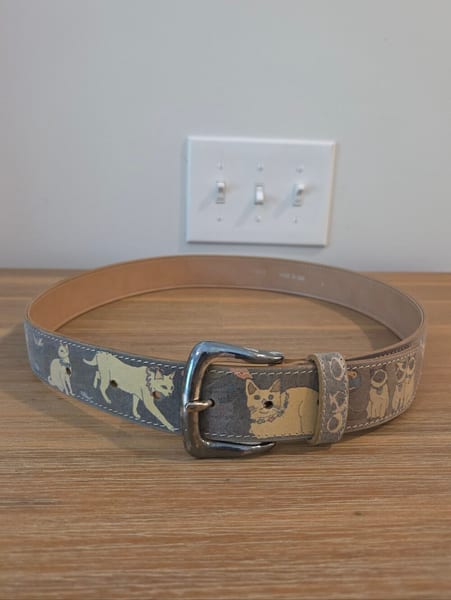 Min & Mon Yellow Eye-Embroidered Leather Bag Strap, photo 3 of 8