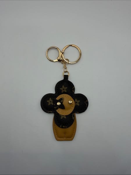 Min & Mon Yellow Eye-Embroidered Leather Bag Strap, photo 4 of 8