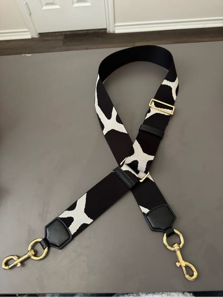 Min & Mon Yellow Eye-Embroidered Leather Bag Strap, photo 5 of 8