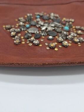 Campomaggi Cognac Leather Crossbody Bag with Embellished Front, photo 7 of 8