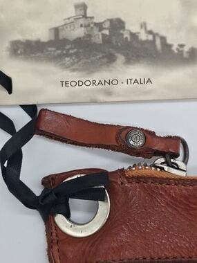 Campomaggi Cognac Leather Crossbody Bag with Embellished Front, photo 8 of 8