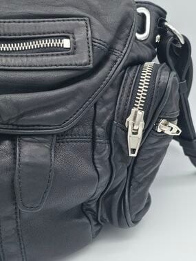 Alexander Wang Black Leather Crossbody Bag with Silver Hardware, photo 5 of 8