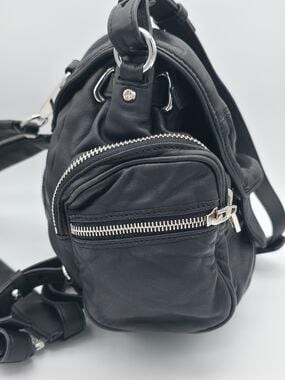Alexander Wang Black Leather Crossbody Bag with Silver Hardware, photo 6 of 8