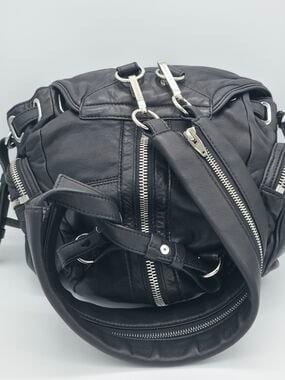 Alexander Wang Black Leather Crossbody Bag with Silver Hardware, photo 7 of 8