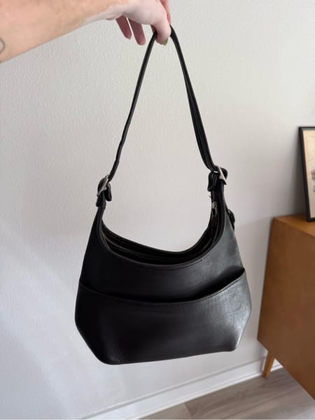 Coach Dark Purple Leather Hobo Shoulder Bag, photo 2 of 8