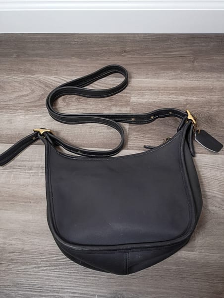 Coach Dark Purple Leather Hobo Shoulder Bag, photo 5 of 8